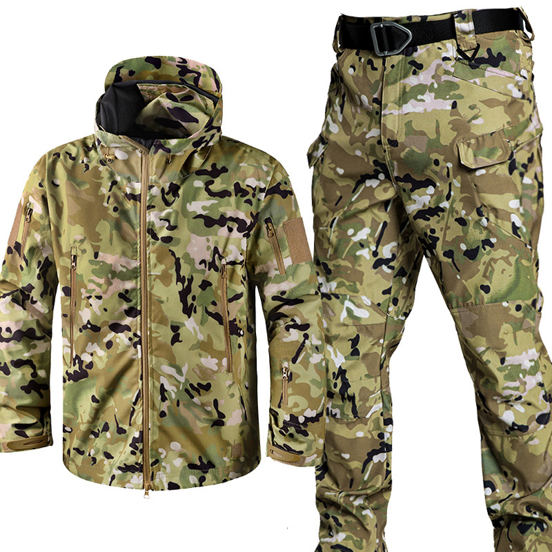 Fishing Jacket Waterproof - Men's Waterproof Softshell Fleece Jacket Windproof