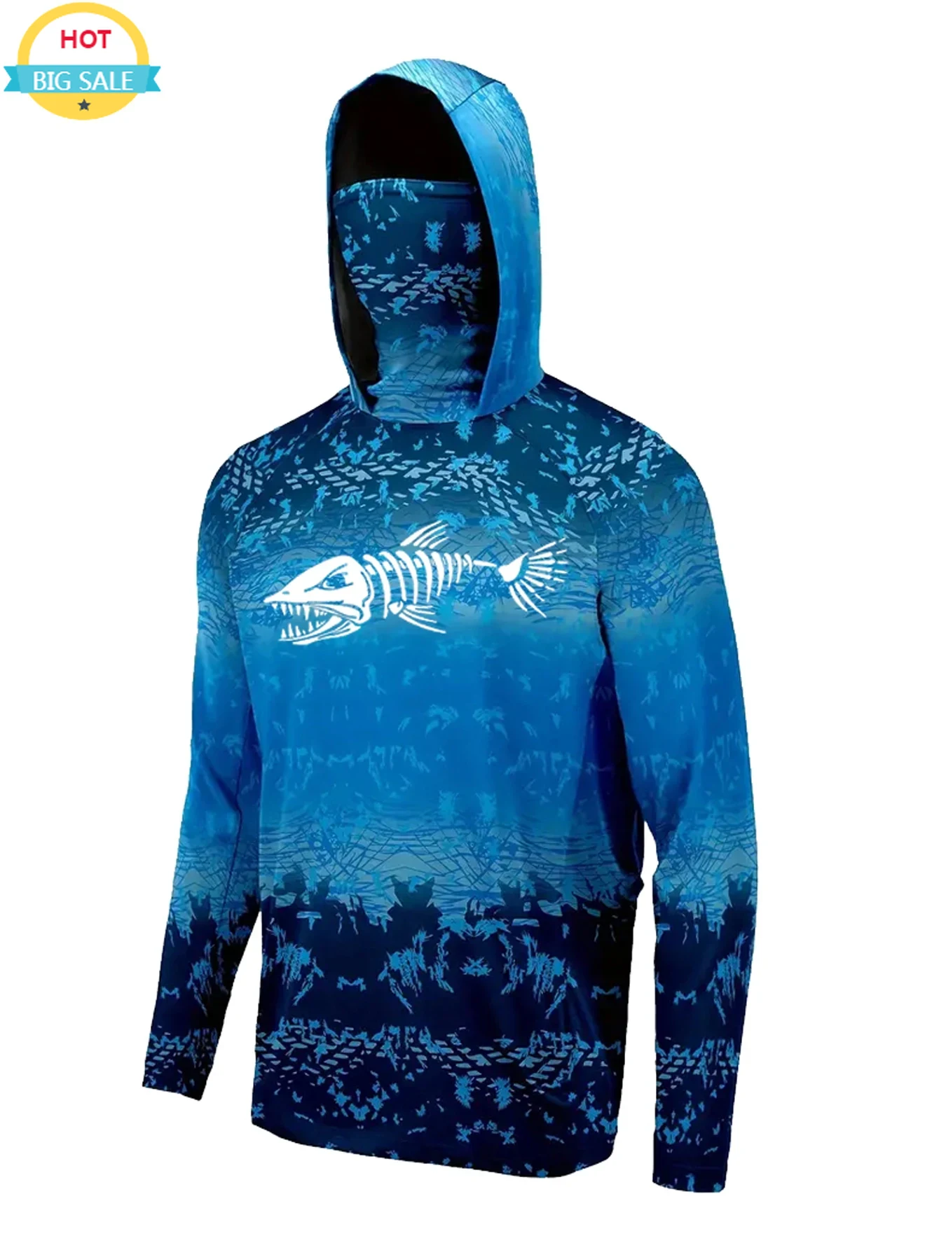 UPF 50+ Hooded Fishing Clothes - огляд і ціна Fishing Mask Sun Protection